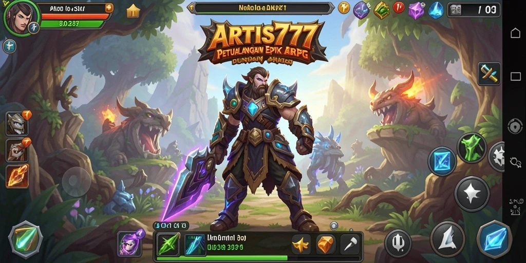 Tangkapan layar gameplay <strong>ARTIS777</strong> menunjukkan aksi pertarungan yang mendebarkan.