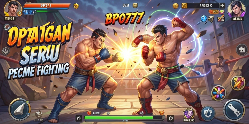 Tampilan gameplay BPO777 menampilkan pertarungan karakter yang mendebarkan.