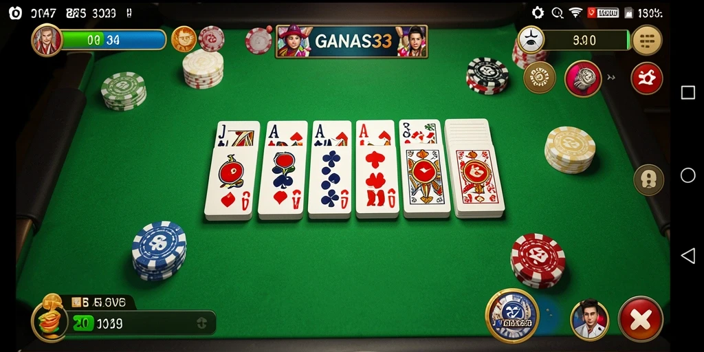 Tampilan menarik dari gameplay seru GANAS33 saat bermain Domino.