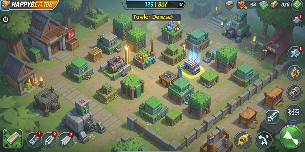Gameplay menegangkan dalam Tower Defense di HAPPYBET188.