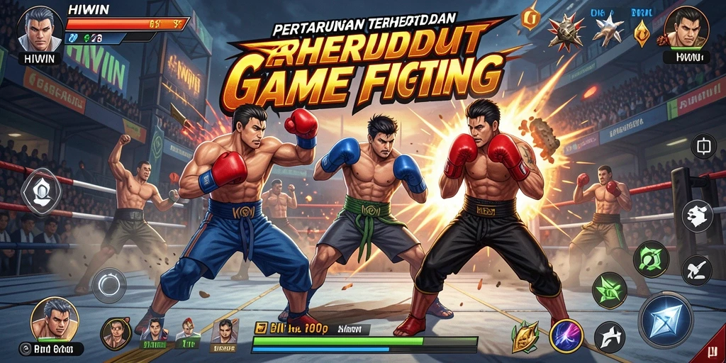 Tampilan gameplay HIWIN yang menarik dan seru dalam pertarungan Fighting.