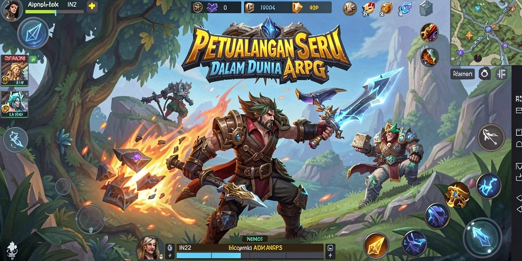 Tampilan aksi seru dalam game ARPG IN22 yang mendebarkan.