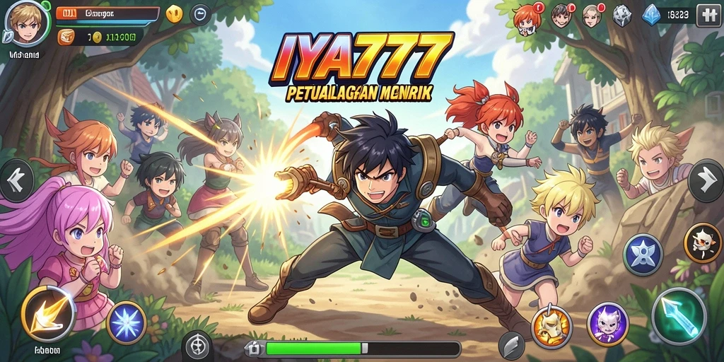 Tampilan gameplay menawan dari IYA777 dengan karakter Anime yang unik.