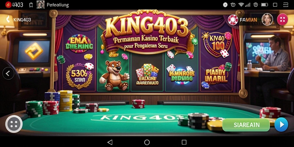 Screenshot KING403 menampilkan gameplay Kasino yang mengasyikkan.