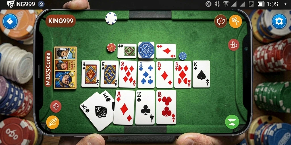 Tampilan gameplay Gaple yang seru dan interaktif di KING999.