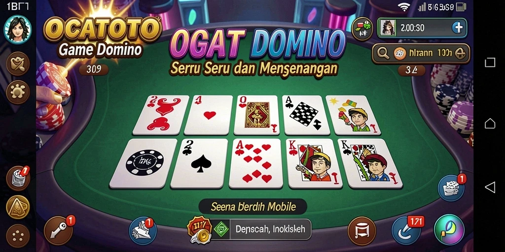 Screenshot gameplay Domino yang seru dan menarik di OCATOTO.
