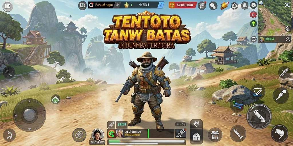 Screenshot TENTOTO menampilkan momen eksplorasi dalam dunia terbuka.