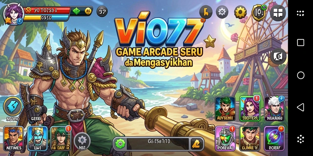 Tampilan gameplay VIO77 yang seru dan penuh warna.