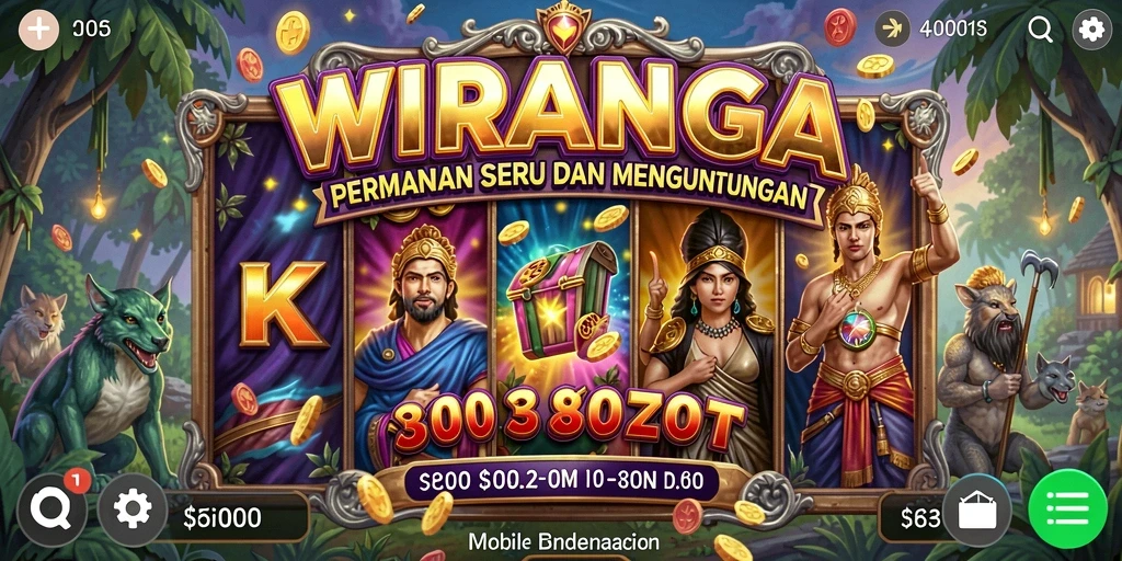 Tampilan gameplay WIRANAGA yang menarik dan penuh warna.